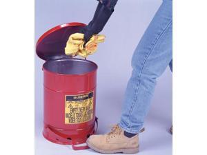 Justrite 6 Gallon Red Oily Waste Can Justrite 6 Gallon Red Oily Waste Can