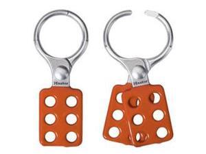 SAFETY HASP, ALUMINUM, 1-1 2 INCH DIAMETER JAWS, RED HANDLE 1 EA SAFETY HASP, ALUMINUM, 1-1 2 INCH DIAMETER JAWS, RED HANDLE 1 EA