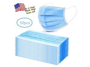 50 Pcs Disposable 3 Layers Health Protective Masks for Adult, Shipping from USA 50 Pcs Disposable 3 Layers Health Protective Masks for Adult, Shipping from USA