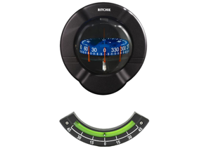 Ritchie SR-2 Venture Bulkhead Mount Sail Boat Compass w/Clinometer - Black Ritchie SR-2 Venture Bulkhead Mount Sail Boat Compass w/Clinometer - Black