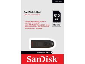 SanDisk 512GB Ultra CZ48 USB 3.0 Flash Drive, Speed Up to 130MB/s (SDCZ48-256G-G46)