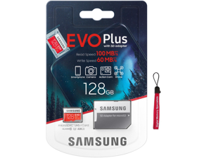 Samsung 128GB EVO Plus microSDXC 100MB/s UHS-I U3 4K Ultra HD Class 10 C10 128G microSD micro SD SDXC Flash Memory Card with Adapter and OEM Lanyard MB-MC128HA Samsung 128GB EVO Plus microSDXC 100MB/s UHS-I U3 4K Ultra HD Class 10 C10 128G microSD micro SD SDXC Flash Memory Card with Adapter and OEM Lanyard MB-MC128HA