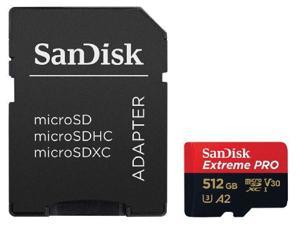 SanDisk Extreme Pro  Flash memory card  512 GB  A2  Video Class V30  UHSI U3  Class10  microSDXC UHSI