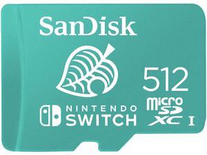 SanDisk 512GB microSDXC UHS-I for Nintendo Switch, Speed Up to 100MB/s (SDSQXAO-512G-GNCZN)