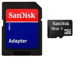 SanDisk 16GB 16G microSD microSDHC Class 4 with SD adapter Bulk - OEM