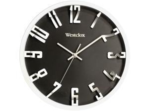 WESTCLOX 32913 12" Round 3D Number Wall Clock WESTCLOX 32913 12" Round 3D Number Wall Clock