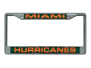 Miami Hurricanes Laser Chrome License Plate Frame Miami Hurricanes Laser Chrome License Plate Frame