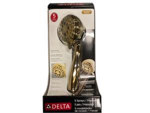 Delta 75502PB Five Spray Polished Brass Massage Hand Shower
