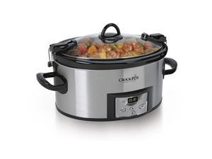 Crock-Pot SCCPVL610T-S-A 6 Quart Cook Carry Oval Slow Cooker Stainless Steel