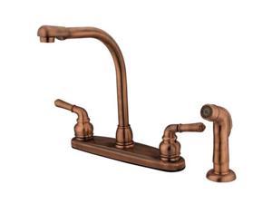 Kingston Brass KB756SP 8 in. High Arch Kitchen Faucet With Sprayer