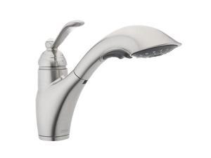 Franke 115.0287.056 Single Handle Pull Out Kitchen Faucet Satin Nickel