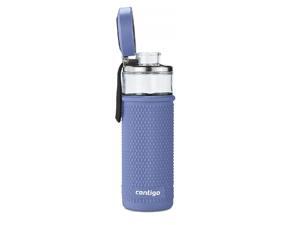 Contigo 2039251 Glass 20 Oz. Water Bottle with a Quick-Twist Lid, Blue Corn Contigo 2039251 Glass 20 Oz. Water Bottle with a Quick-Twist Lid, Blue Corn