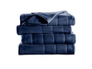 Sunbeam Heated Electric Blanket Royal Dreams Quilted Fleece Full Newport Blue Sunbeam Heated Electric Blanket Royal Dreams Quilted Fleece Full Newport Blue
