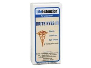 Brite Eyes III Eye Drops By Life Extension - Two 5ml Vials