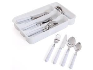 Gibson Casual Living 24pc Flatware Set-White Gibson Casual Living 24pc Flatware Set-White