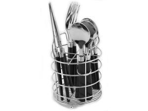 Gibson 53441.16 16 Piece Sensations II Plastic Handle Flatware Set, Black Gibson 53441.16 16 Piece Sensations II Plastic Handle Flatware Set, Black