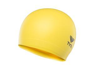 Tyr Solid Latex Swim Cap Yellow