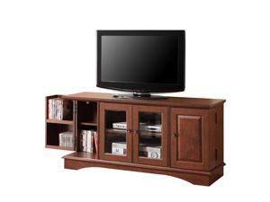 52" Media Storage Wood TV Console - Traditional Brown By Walker Edison