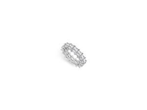 Six Carat Wedding Bands Princess Cut AAA CZ Eternity Band in 925 Sterling Silver Six Carat Wedding Bands Princess Cut AAA CZ Eternity Band in 925 Sterling Silver