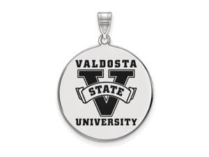 NCAA Sterling Silver Valdosta State XL Enamel Disc Pendant