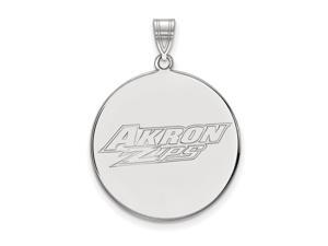 NCAA Sterling Silver U. of Akron XL Disc Pendant NCAA Sterling Silver U. of Akron XL Disc Pendant
