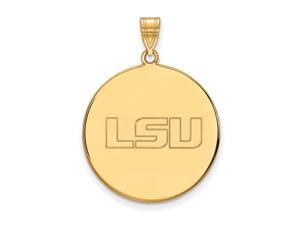 NCAA 10k Yellow Gold Louisiana State XL Disc Pendant