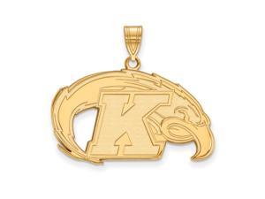 NCAA 14k Gold Plated Silver Kent State Large Pendant