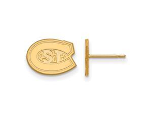NCAA 14k Gold Plated Silver St. Cloud State XS Post Earrings NCAA 14k Gold Plated Silver St. Cloud State XS Post Earrings