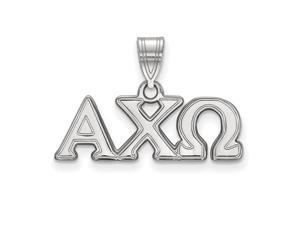 Sterling Silver Alpha Chi Omega Medium Greek Letters Pendant