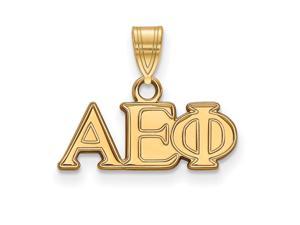 14K Plated Silver Alpha Epsilon Phi Small Greek Letters Pendant