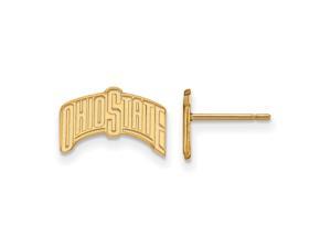 NCAA 14k Yellow Gold Ohio State University Small Post Earrings
