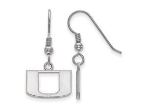 NCAA Sterling Silver University of Miami XS Dangle Earrings