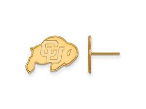 NCAA 10k Yellow Gold University of Colorado Small Post Earrings