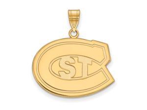 NCAA 14k Gold Plated Silver St. Cloud State U. Large Pendant NCAA 14k Gold Plated Silver St. Cloud State U. Large Pendant
