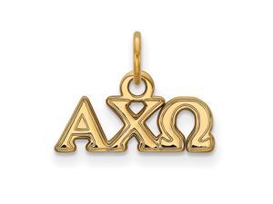 14K Gold Plated Silver Alpha Chi Omega XS (Tiny) Charm or Pendant