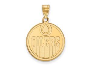 14k Yellow Gold NHL Edmonton Oilers Large Disc Pendant 14k Yellow Gold NHL Edmonton Oilers Large Disc Pendant