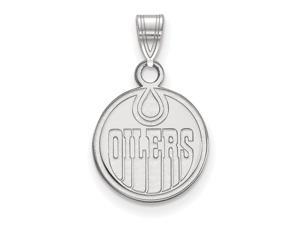 14k White Gold NHL Edmonton Oilers Small Disc Pendant 14k White Gold NHL Edmonton Oilers Small Disc Pendant
