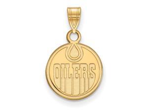 14k Yellow Gold NHL Edmonton Oilers Small Disc Pendant 14k Yellow Gold NHL Edmonton Oilers Small Disc Pendant