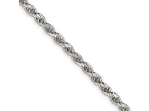 Saris and Things Sterling Silver Unisex 20 Polished Lobster Clasp 1.75 mm Wide Diamond Cut Cable Chain
