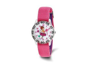 Disney Girls Fancy Nancy Pink Nylon Band Time Teacher Watch Disney Girls Fancy Nancy Pink Nylon Band Time Teacher Watch