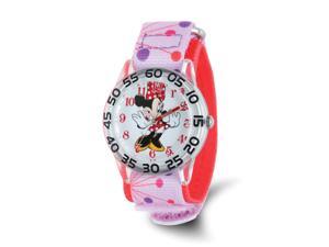 Disney Girls Minnie Mouse Pink Dot Acrylic Time Teacher Watch Disney Girls Minnie Mouse Pink Dot Acrylic Time Teacher Watch