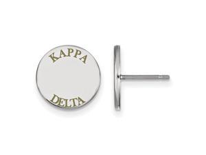 Sterling Silver Kappa Delta Enamel Post Earrings