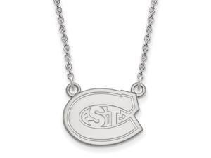 NCAA 14k White Gold St. Cloud State Small Pendant Necklace NCAA 14k White Gold St. Cloud State Small Pendant Necklace