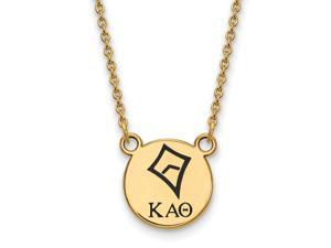 14K Plated Silver Kappa Alpha Theta Small Enamel Necklace