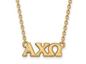 14K Plated Silver Alpha Chi Omega Small Necklace