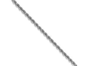 Black Bow Jewelry 2mm 14k White Gold Hollow Wheat Chain Necklace