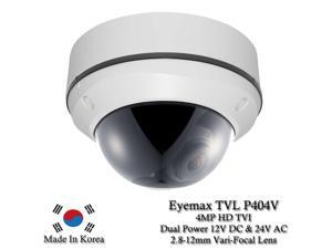 Eyemax Storm Series TVL-P404V 4MP HD-TVI Vandal DOME Camera 2.8-12mm Dual Power Eyemax Storm Series TVL-P404V 4MP HD-TVI Vandal DOME Camera 2.8-12mm Dual Power