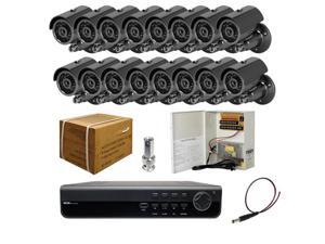 16ch DVR Package - H.264 ELITE DVR, 700 TVL Bullet IR Cameras, Power Supply and Cables, 3G phone support (1TB HDD) 16ch DVR Package - H.264 ELITE DVR, 700 TVL Bullet IR Cameras, Power Supply and Cables, 3G phone support (1TB HDD)