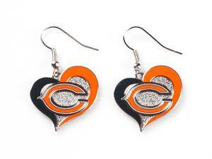 Chicago Bears Swirl Heart Earrings Chicago Bears Swirl Heart Earrings