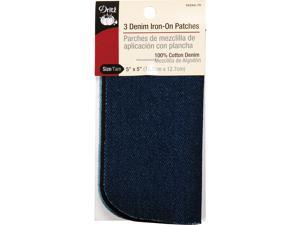 Iron-On Patches 5"X5" 3/Pkg-Assorted Denim Iron-On Patches 5"X5" 3/Pkg-Assorted Denim